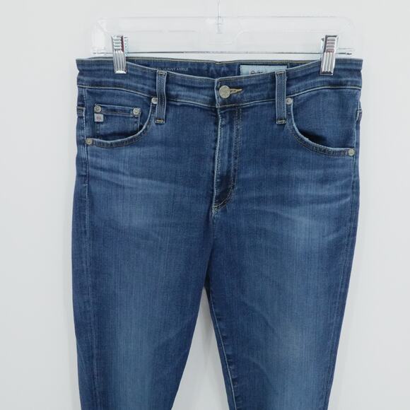 AG‎ Adriano Goldschmied Jeans 30R Blue High Rise Farrah Skinny Ankle Raw Hem - Picture 9 of 14